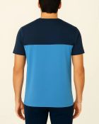 Camiseta com Recorte em Malha Premium Azul — foto 2