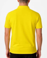 Camisa Polo Masculina Básica em Piquet Amarela — foto 2
