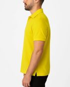 Camisa Polo Masculina Básica em Piquet Amarela — foto 3