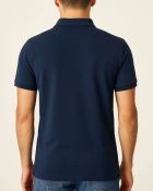 Camisa Polo Masculina Básica em Piquet Azul Marinho — foto 2