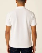 Camisa Polo Masculina Básica em Piquet Branca — foto 2