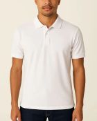 Camisa Polo Masculina Básica em Piquet Branca — foto 1