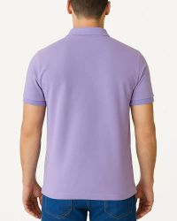 Camisa Polo Masculina Básica em Piquet Lilás — foto 2