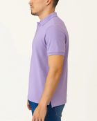 Camisa Polo Masculina Básica em Piquet Lilás — foto 3