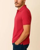 Camisa Polo Masculina Básica em Piquet Pink — foto 3