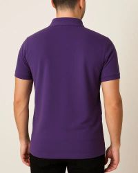 Camisa Polo Masculina Básica em Piquet Roxa — foto 2