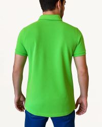 Camisa Polo Masculina Básica em Piquet Verde Limão — foto 2