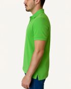 Camisa Polo Masculina Básica em Piquet Verde Limão — foto 3