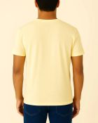 Camiseta Masculina Básica 100% Algodão Amarelo Claro — foto 2
