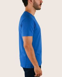 Camiseta Masculina Básica 100% Algodão Azul Royal — foto 3