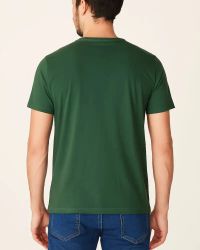 Camiseta Masculina Básica 100% Algodão Verde Musgo — foto 2