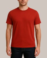 Camiseta Masculina Básica 100% Algodão Vermelha — foto 1