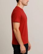 Camiseta Masculina Básica 100% Algodão Vermelha — foto 3