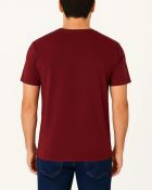 Camiseta Masculina Básica 100% Algodão Vinho — foto 2