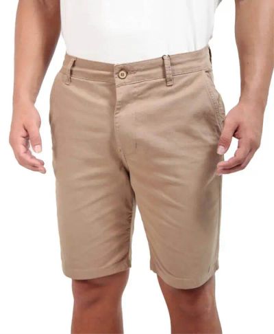 Bermuda Masculina Básica de Sarja - Caqui